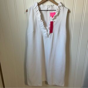 Lilly Pulitzer NWT Tisbury Shift Dress Resort White Lined Women’s XL
